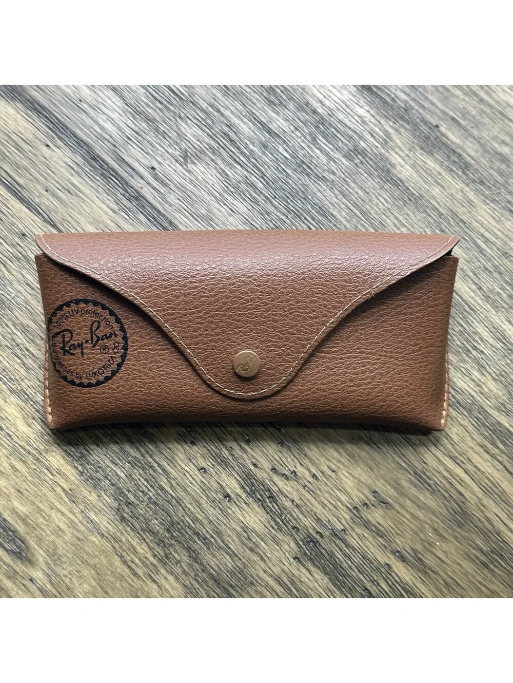 Ray-Ban Luxotica Brown Leather Sunglasses Case ONLY